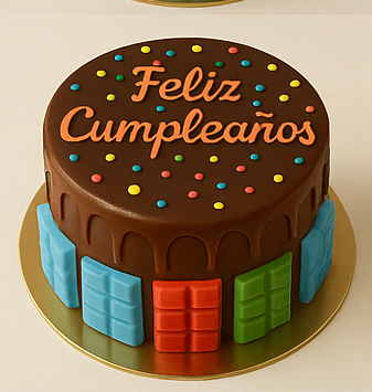 Torta temática colorido